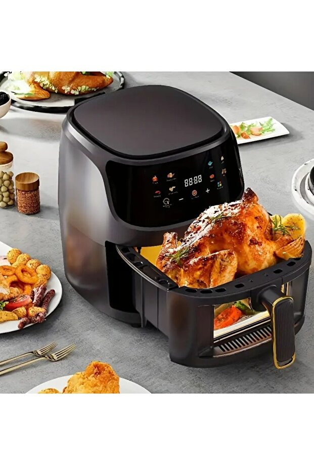 Digital Air Fryer, 2400W, 8L, Rapid Air Technology & Led Display, for Frying, Grilling, QF-305 - 1