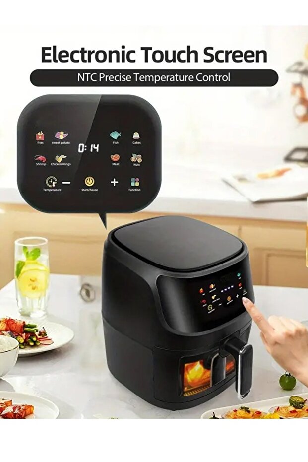 Digital Air Fryer, 2400W, 8L, Rapid Air Technology & Led Display, for Frying, Grilling, QF-305 - 4