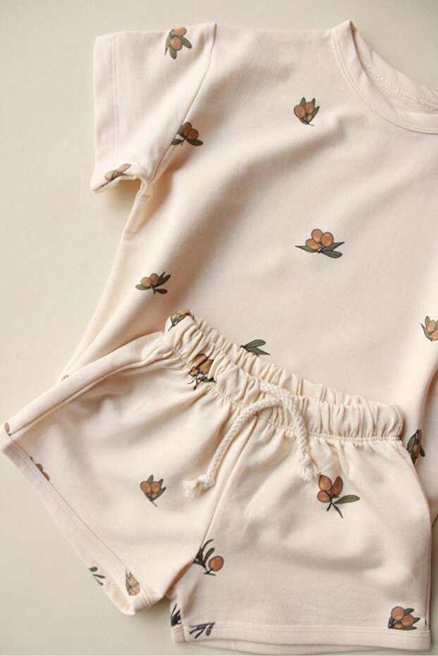 Olive Printed Shorts Set - 7