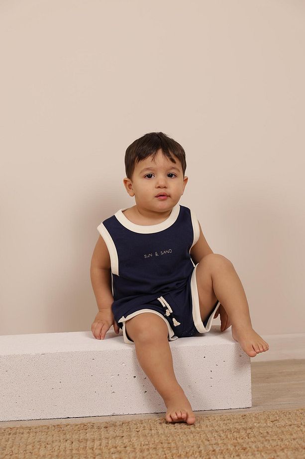 Lacivert Unisex Atlet Şort Takım - 4