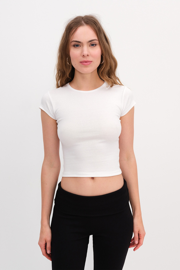 Kısa Kollu Basic T-shirt P1742 - 6