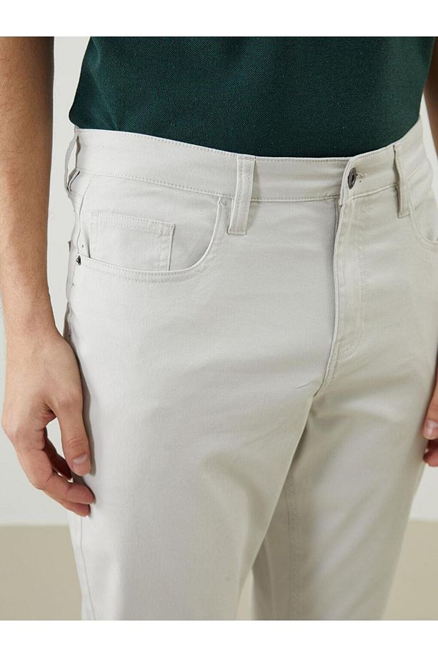 LCWAIKIKI Basic Dar Kalıp Gabardin Erkek Chino Pantolon - 3