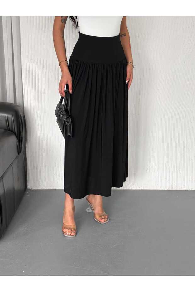 Fusta midi din material Sandy - 4