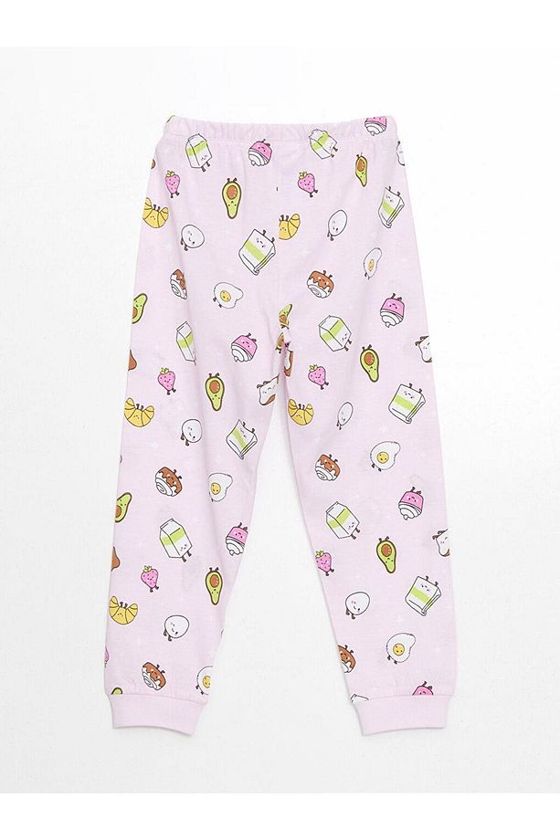 Bisiklet Yaka Kız Çocuk Pijama Takımı (S5) - 5