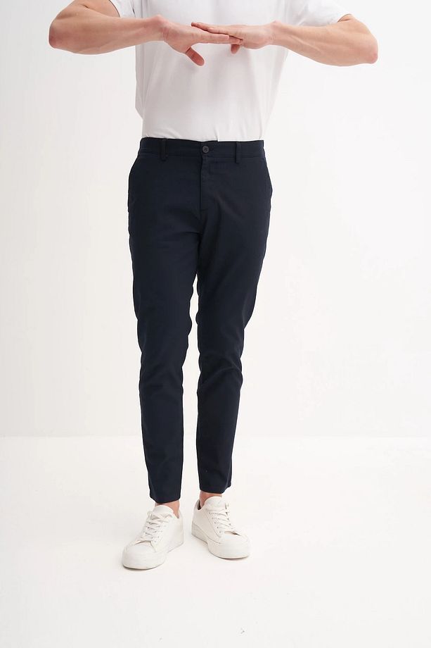 Jogger Dokuma Düz Paça Cepli Pantolon 1 - 1