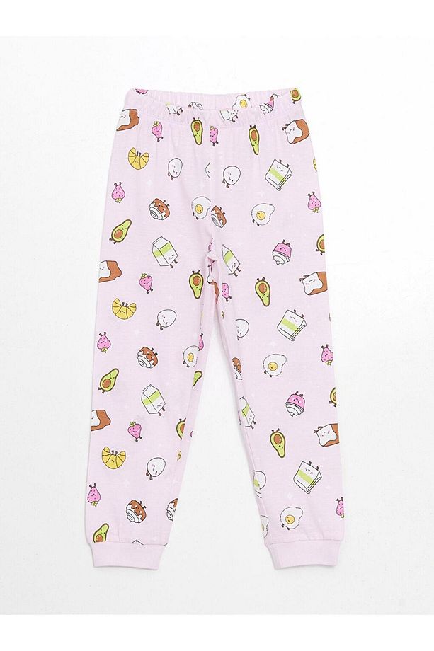 Bisiklet Yaka Kız Çocuk Pijama Takımı (S5) - 4