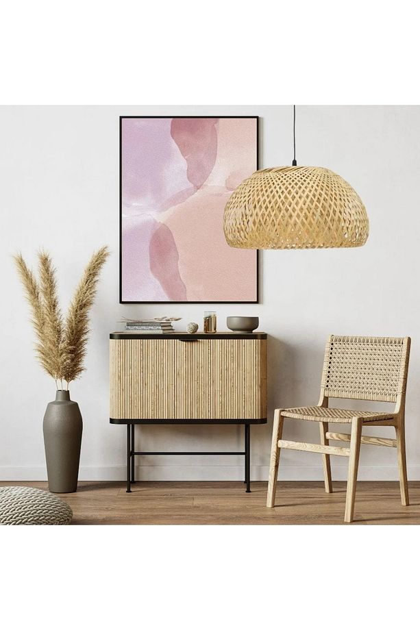 Mirage Model Tekli Rattan Bambu Modern Tasarım İskandinav Bohem Sarkıt Avize - 5