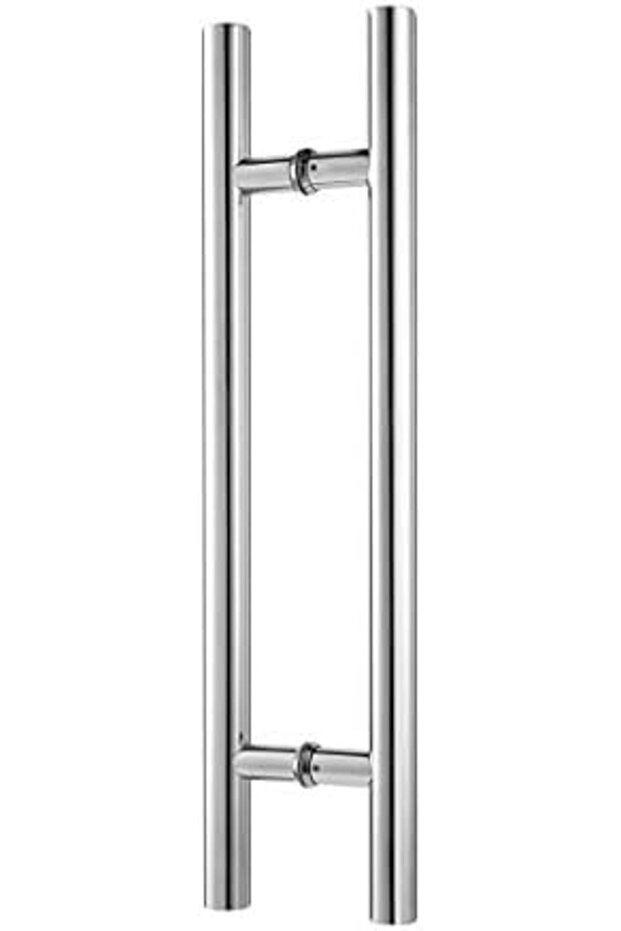 Ranbo 12 inches Solid Standoffs Heavy-Duty Commercial Grade-304 Stainless Steel Push Pull Door Handl