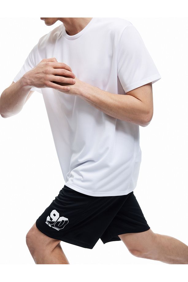 Beli Bağcıklı Cep Detaylı Bermuda Baskılı Spor Şort - 1
