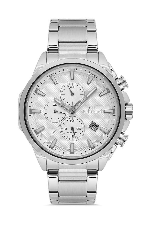 Kng1139.330 White & Silver Steel Cord Men's Wristwatch