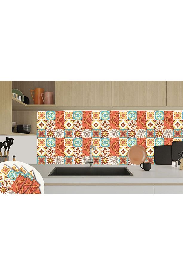 Kendinden Yapışkanlı Lunapark Desenli Pvc Karo 30x30 Cm (33 Adet) 3m2 - 5