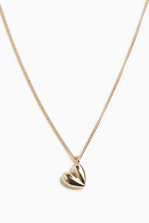 Kalp Şeklinde Uçlu Kolye - 1