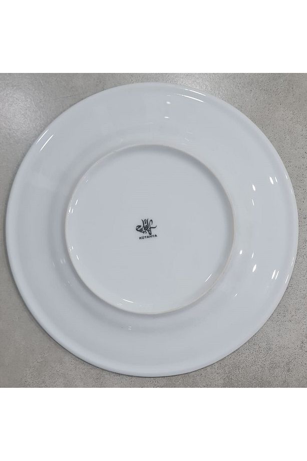 PRT 112 25 cm Sarı  Altın yaldızlı  karanfil desenli  porselen Kaligrafi çini tabak - 6