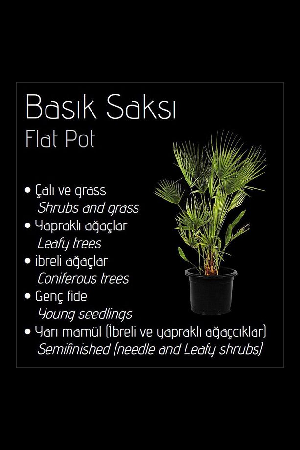 5 Adet Üretim Saksısı 5 Litre Drenajlı Tabaksız Plastik Saksı Fide Ağaç Yetiştirme Köklendirme - 6