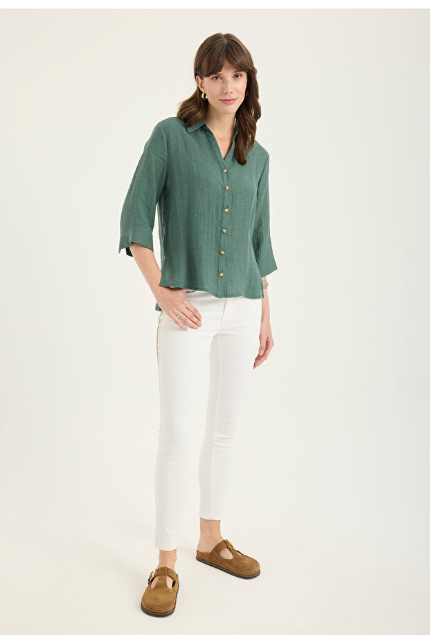 Dökümlü Gömlek - 1