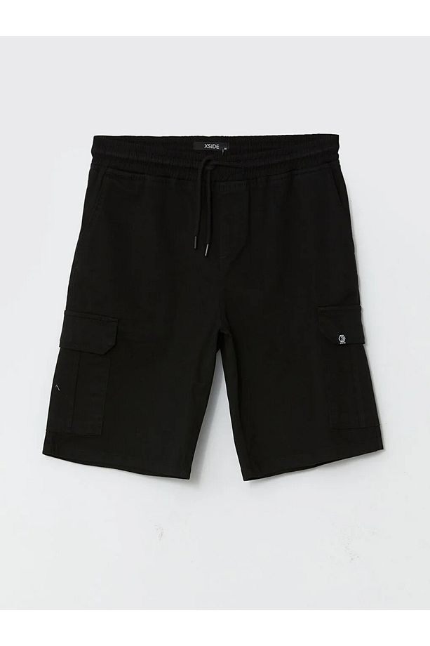 XSIDE Standart Kalıp Gabardin Erkek Kargo Şort - 5