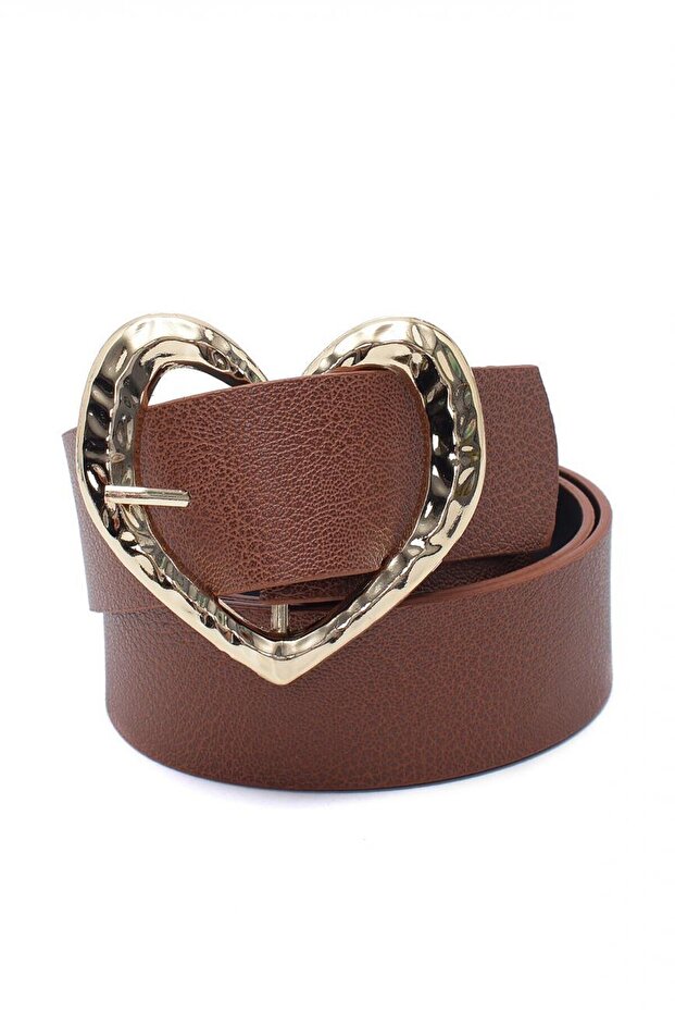 Paçuli Kadın Kalp Tokalı Kemer - 1