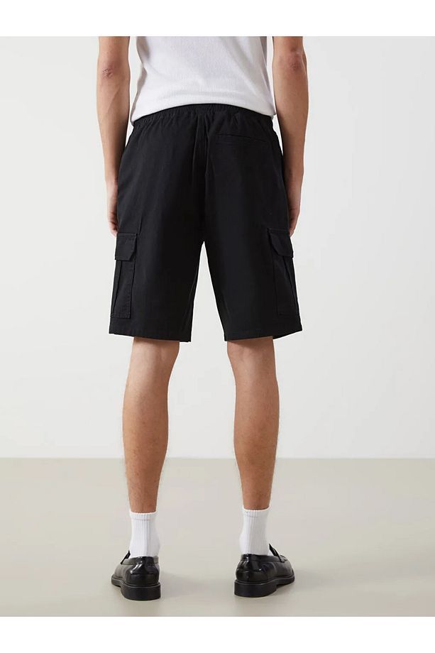 XSIDE Standart Kalıp Gabardin Erkek Kargo Şort - 4
