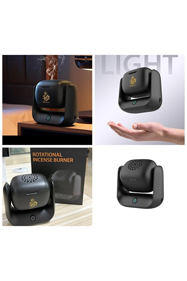 Modern Rotatable Incense Burner – 1500mAh Battery, Type-C, 90° Rotation, LED, 2-Min Burn Time
