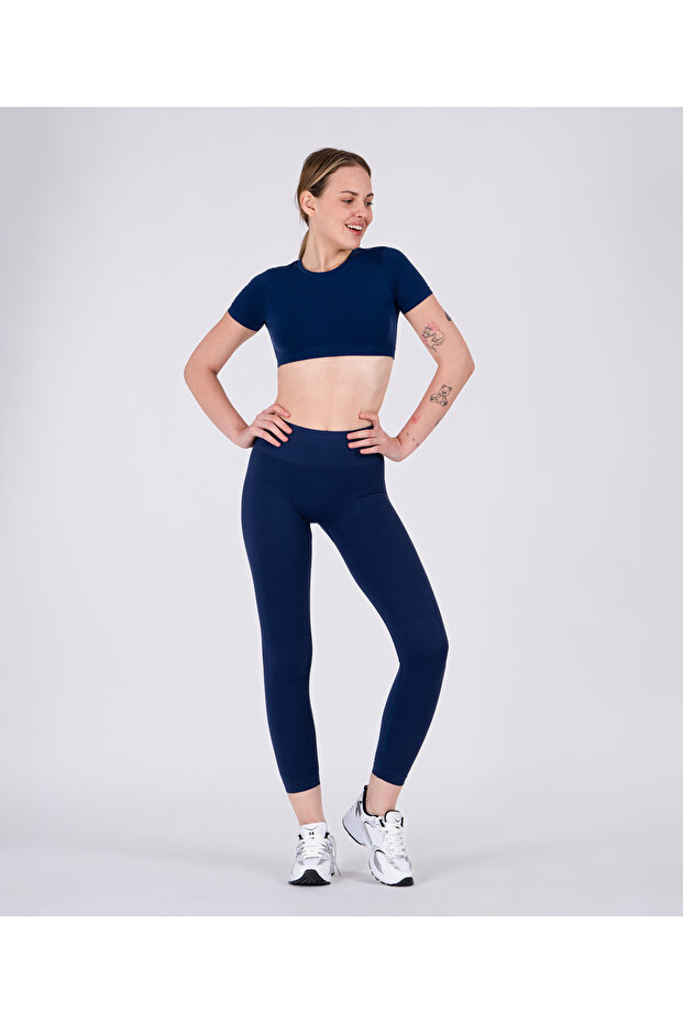Breathable Antibacterial Silver Thread Detailed Core Basic Leggings - 5