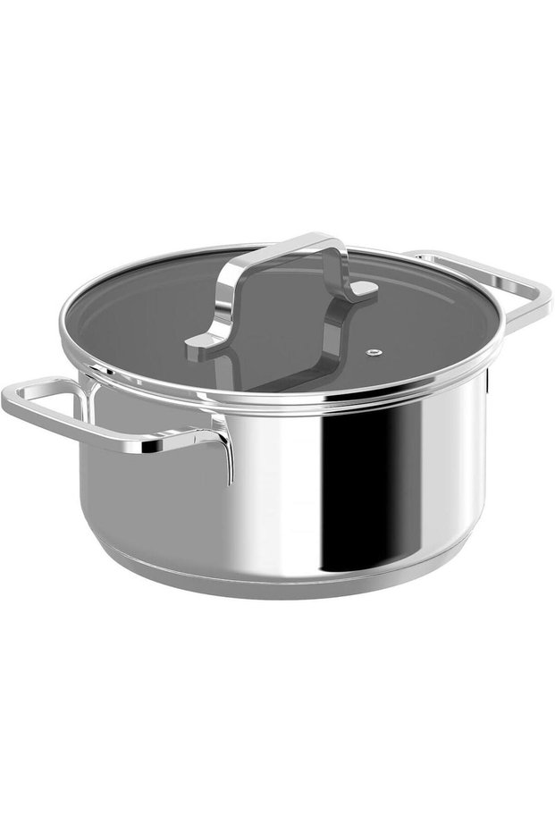 Berghoff Dina Helix Stainless Steel Casserole Pot with Lid 18cm - 1315078