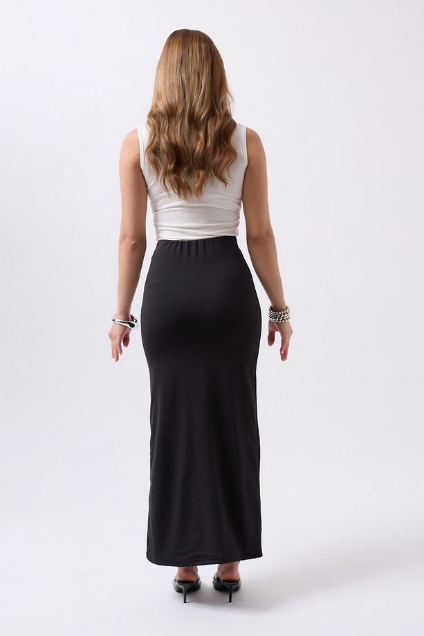 Liora Siyah Maxi Basic Etek - 6