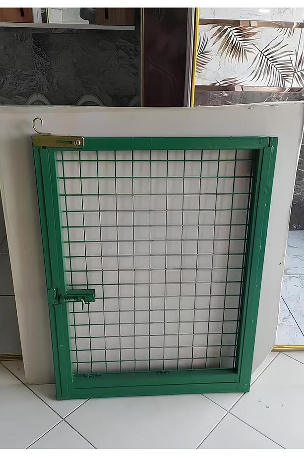 Mini Yeşil Bahçe Kapısı 1x1 Metre - Kilit Dahil Pratik ve Sağlam - 1