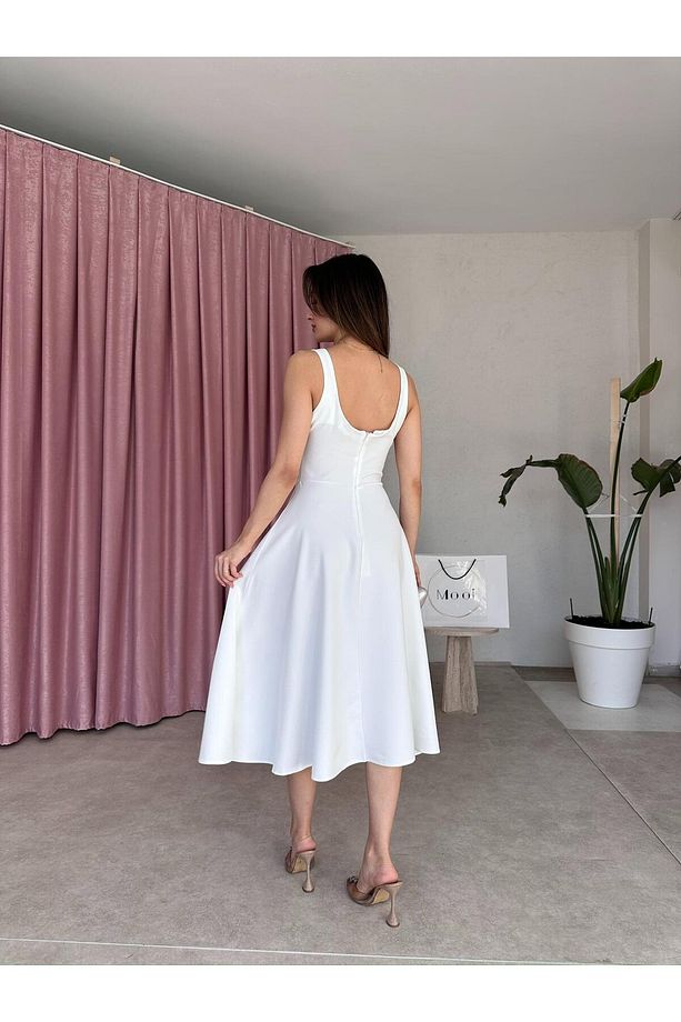 DANDELİON Midi Elbise 5320 - Beyaz - 3