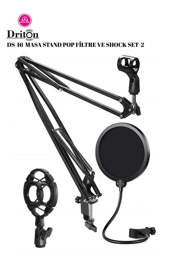 DS-16 MASA STANDI POP FİLTRE VE SHOCK MOUNT SET - 1