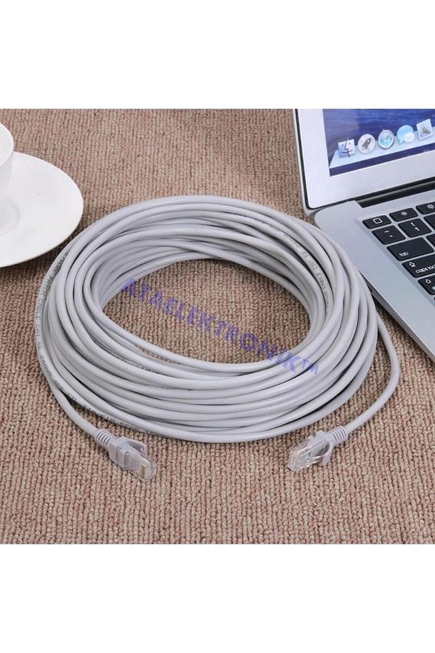 20mt 20 Metre +tv Plus Fiber Adsl Modem Bilgisayar Arası Ethernet Internet Kablosu Ağ Network - 3