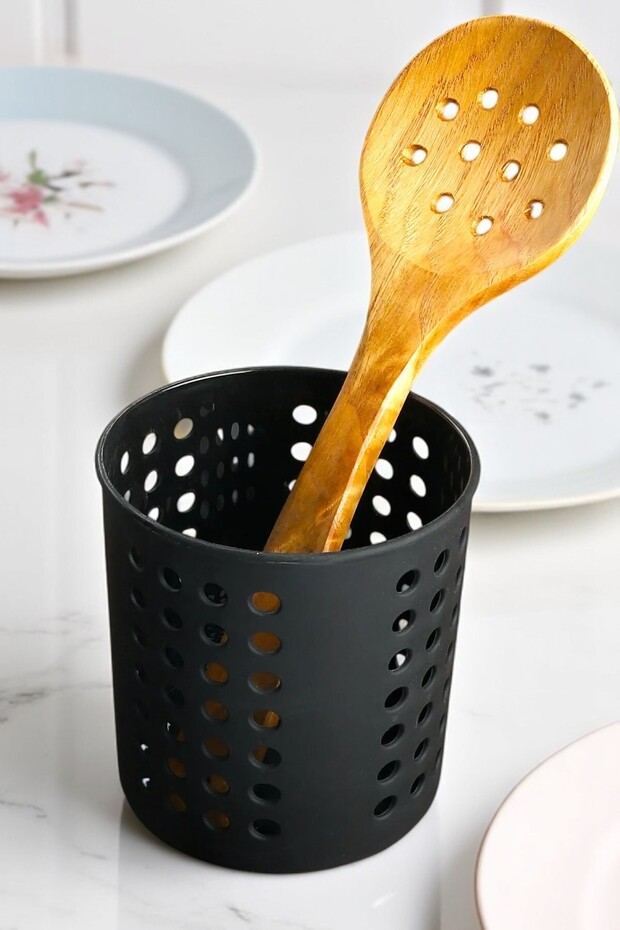 Countertop Plastic Upright Cutlery Holder - Kitchen Organizer 12X12 cm