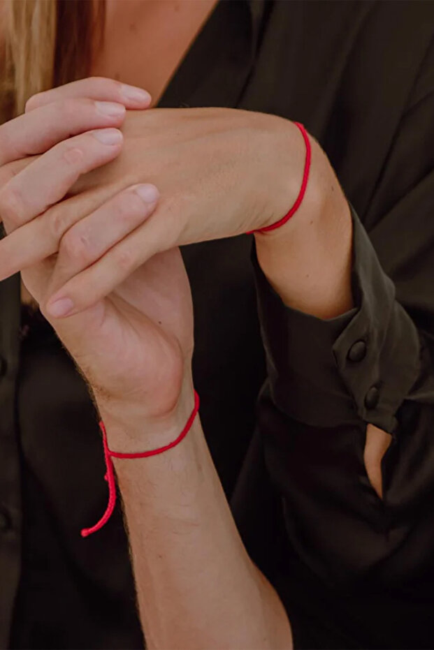Red Couple Bracelet - Dear Lucky Bracelet - Red Martenitska - (Thickness 1.2-mm)