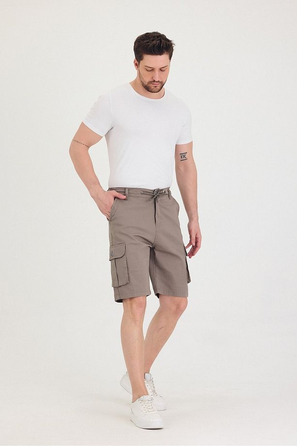 Erkek Kargo Cep Detaylı Bermuda Şort - 7