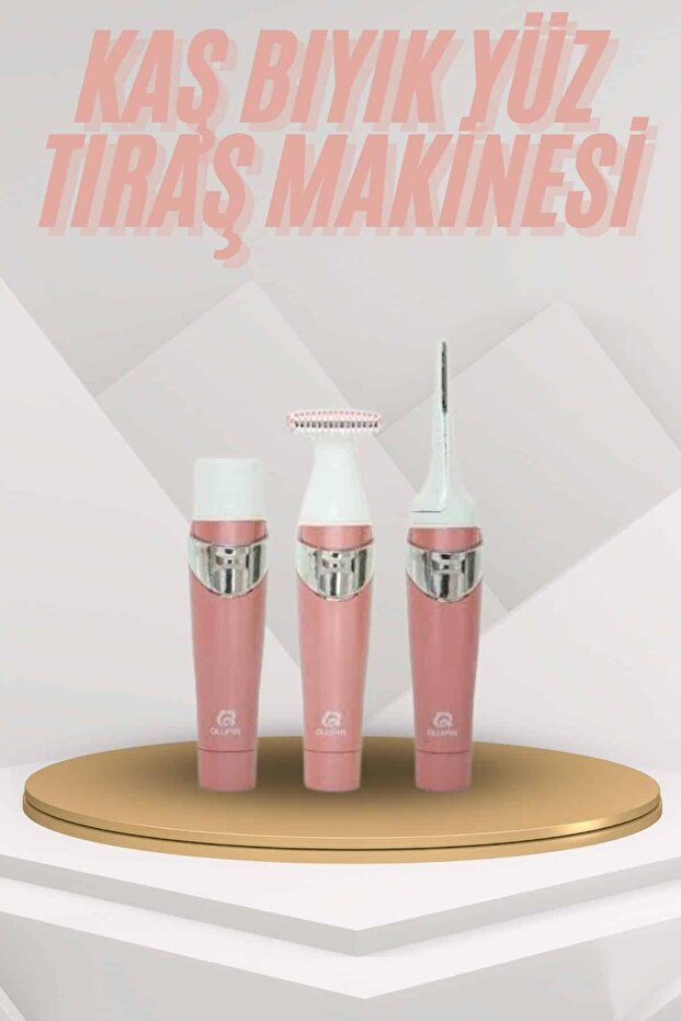 Yüz Kaş ve Tüm Vücut Epilasyon Aleti 3 Başlıklı Hassas Ciltlere Uygun Epilatör - 1