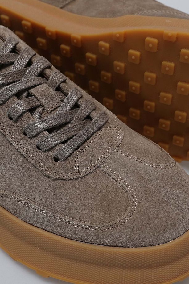 112230207 Adam Sneaker Erkek Deri Ayakkabı Bej - 5