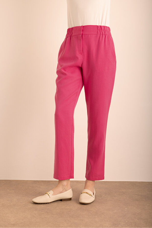 Fuşya Cotton Pantolon - 5