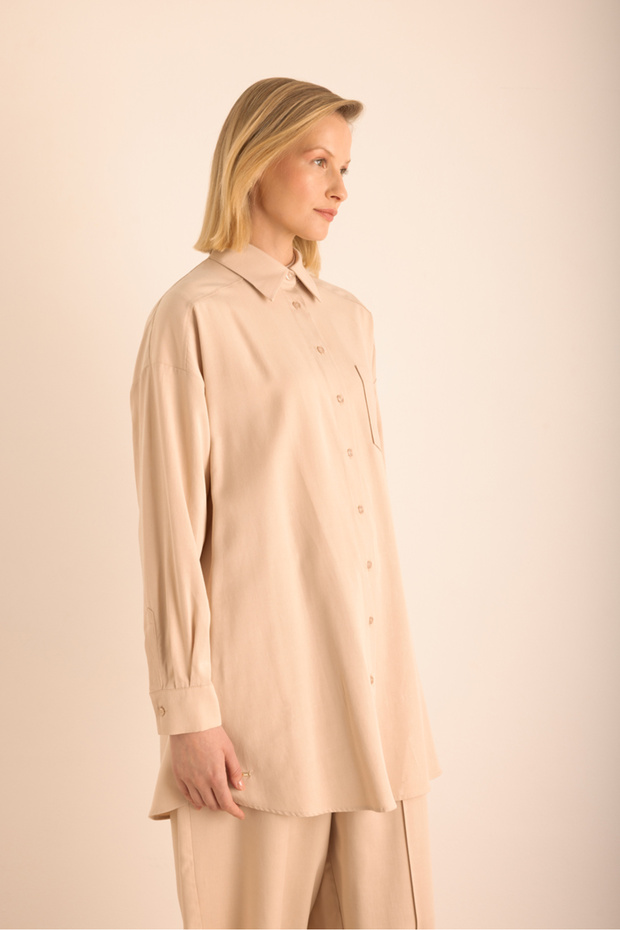 Bej Cotton Tunik - 5