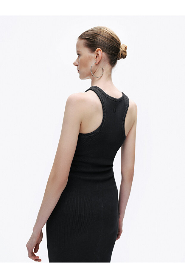 Baskı Detaylı Maxi Elbise - 5