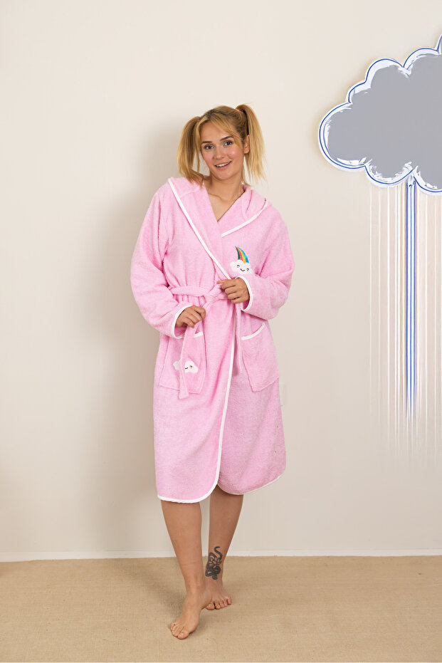 رداء حمام من القطن 100% بنمط سحابة - 3