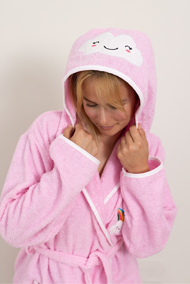 رداء حمام من القطن 100% بنمط سحابة - 2