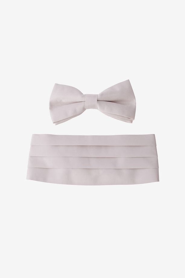 Erkek Bej Papyon-Kuşak Set - 1