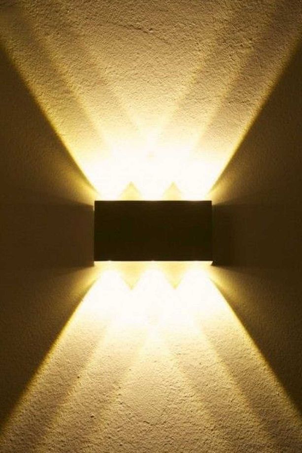 Elektrikle Çalışır, 12 Watt Amber Işık Ledli, İç ve Dış Mekan Aplik, Yüksek Işık Güçlü Led Aplik - 4