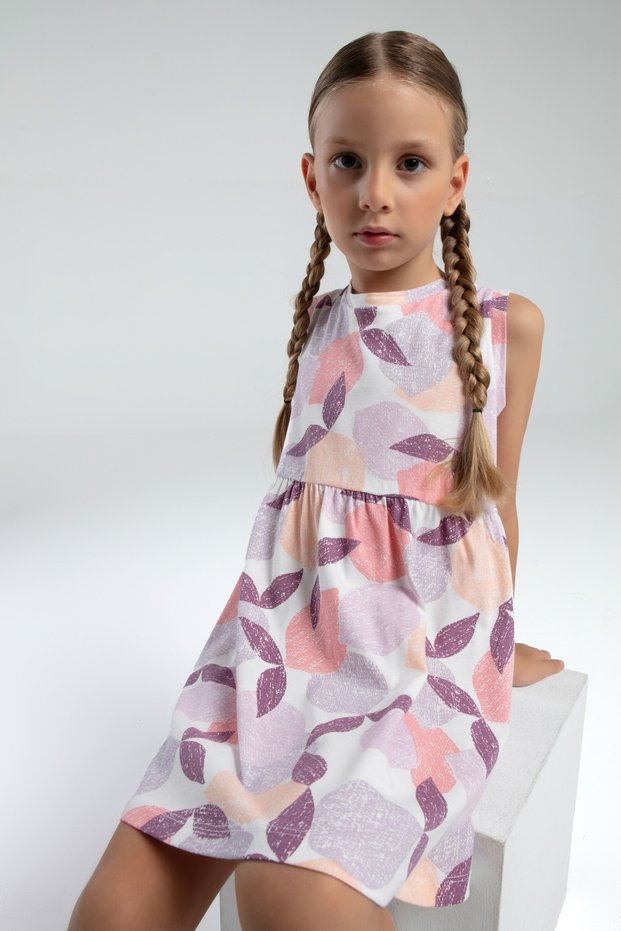Girl's Patterned 100% Cotton Dress