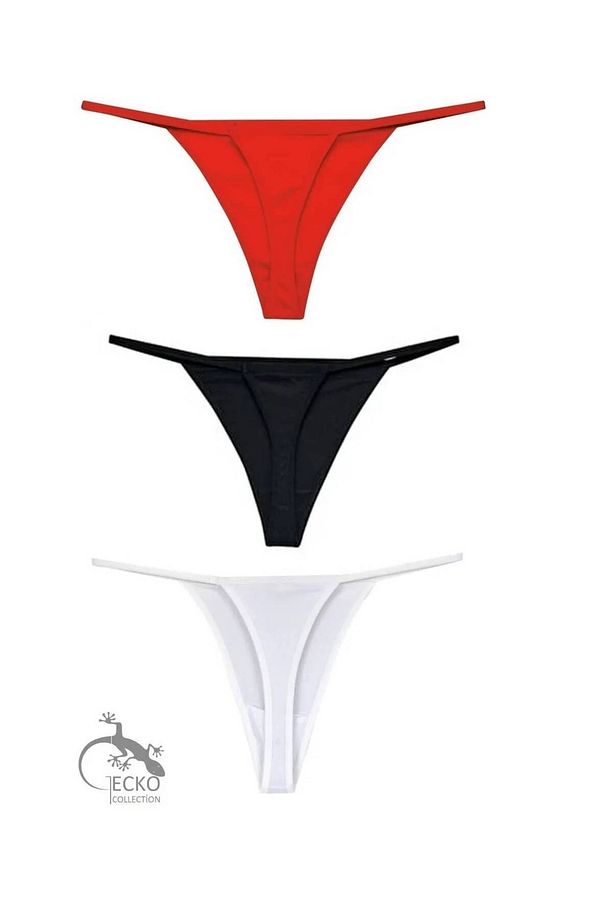 String Tanga Kadın Ipli Ip Lastikli 3 Adet - 1