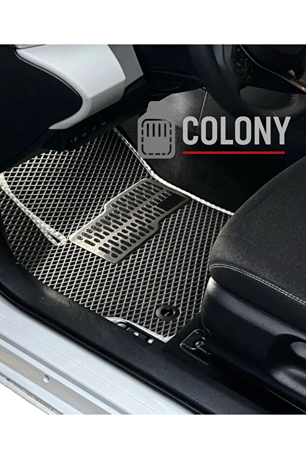 COLONY Toyota Corolla (2019-2025) Hücreli Premium Eva Paspas Seti Tam Set Paspas Takımı Siyah