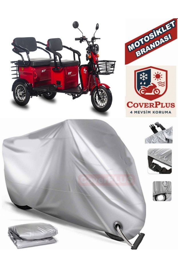 Gray Lock Compatible Motor Tarpaulin Stmax Elit 940 Motorcycle Tarpaulin Cover Tent (Motoen)