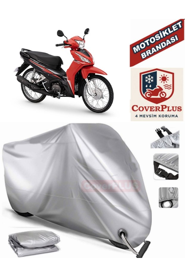 Gray Lock Compatible Motor Tarpaulin Honda Wave Motorcycle Tarpaulin Cover Tent (Motoen)