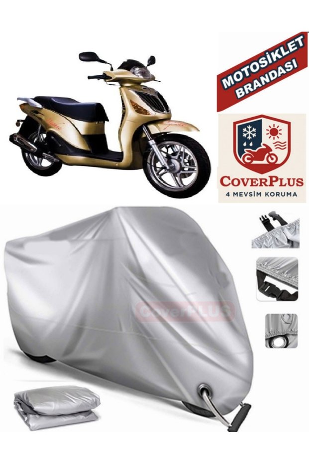 Gray Lock Compatible Motor Tarpaulin Dorado Daphne Motorcycle Tarpaulin Cover Tent (Motoen)