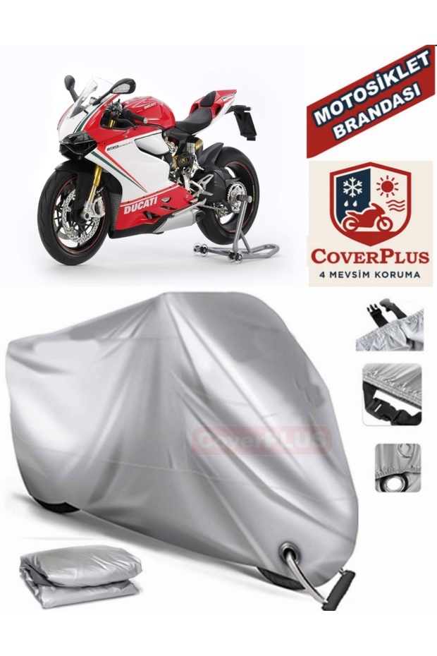 Gray Lock Compatible Motor Tarpaulin Ducati Panigale 1199 S Motorcycle Tarpaulin Cover Tent (Motoen)