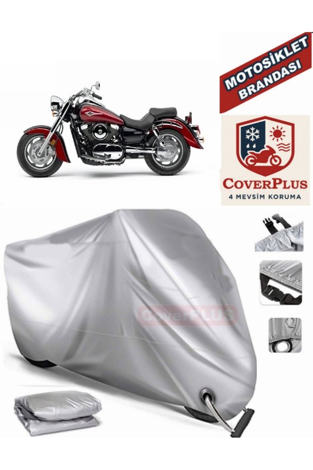 Gray Lock Compatible Motor Tarpaulin Kawasaki Vn 1600 Motorcycle Tarpaulin Cover Tent (Motoen)